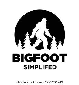 Big foot yeti logo icon design