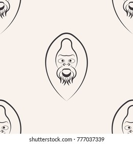 big Foot. Yeti. seamless pattern. symbol for your design, logo, UI. Vector illustration. EPS10