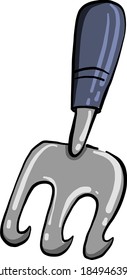 Big fork, illustration, vector on white background
