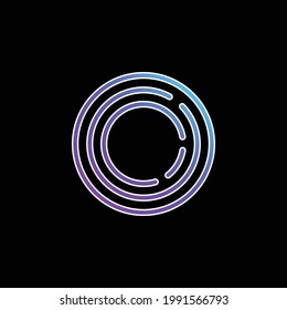 Big Frisbee blue gradient vector icon