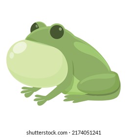 Big frog icon cartoon vector. Jump animal. Life tree