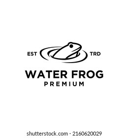 big frog vector logo design isolated white background