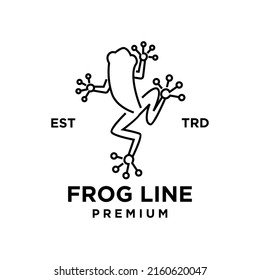 big frog vector logo design isolated white background