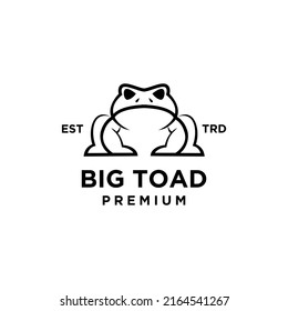 big frog vector logo design isolated white background