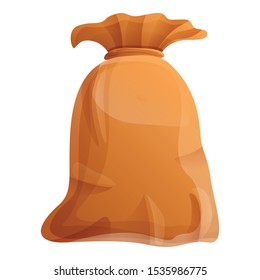 Big full sack icon. Cartoon of big full sack vector icon for web design isolated on white background