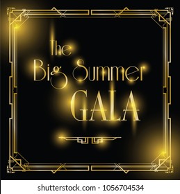 big gala ball art deco background