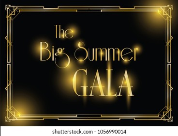 Big Gala Ball Art Deco Background