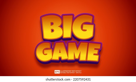 Big Game Editable Text Effect Font