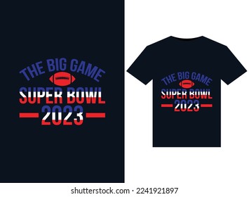 the big game Super Bowl 2023 illustrations for print-ready T-Shirts design