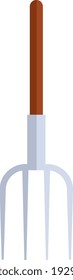 Gran horquilla de jardinería, ilustración, vector sobre fondo blanco.