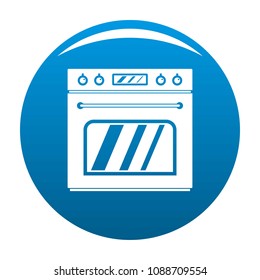 Big gas oven icon. Simple illustration of big gas oven vector icon for any design blue