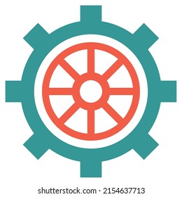 big gear cog machine icon