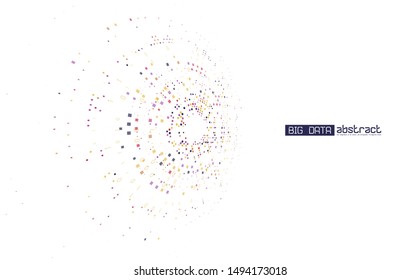 Big genomic data visualization. DNA test, genom map. Graphic concept for your design