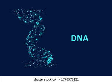 Big genomic data visualization. DNA test, genom map. Graphic concept for your design