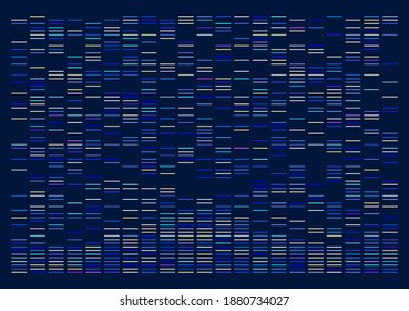 Big Genomic Data Visualization. DNA Test, Genom Map. Graphic Concept For Your Design