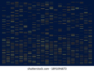 Big genomic data visualization. DNA test, genom map. Graphic concept for your design