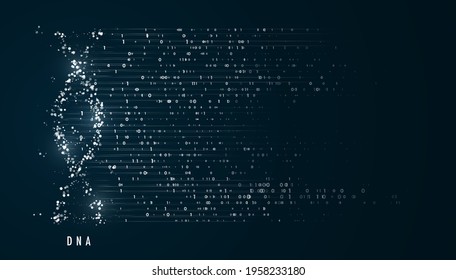 Big genomic data visualization. DNA test, genom map. Graphic concept for your design