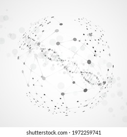 Big genomic data visualization. DNA test, genom map. Graphic concept for your design