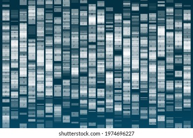 Big genomic data visualization. DNA test, genom map. Graphic concept for your design