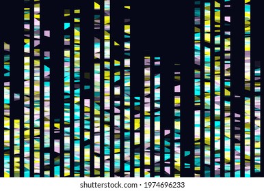 Big genomic data visualization. DNA test, genom map. Graphic concept for your design