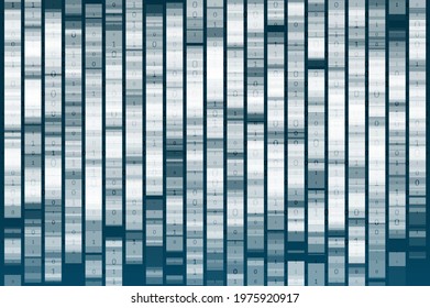 Big genomic data visualization. DNA test, genom map. Graphic concept for your design