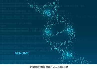 Gran visualización de datos genómicos. Prueba de ADN, mapa del genoma. Concepto gráfico para su diseño