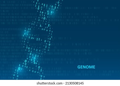 Big genomic data visualization. DNA test, genom map. Graphic concept for your design