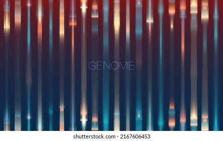 Big genomic data visualization. DNA test, genom map. Graphic concept for your design