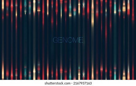 Big genomic data visualization. DNA test, genom map. Graphic concept for your design