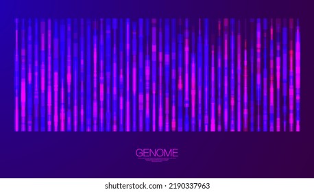 Big genomic data visualization. DNA test, genom map. Graphic concept for your design