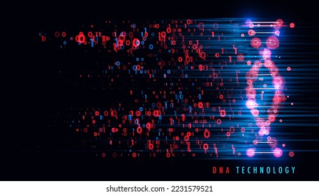 Gran visualización de datos genómicos. Prueba de ADN, mapa del genoma. Concepto gráfico para su diseño