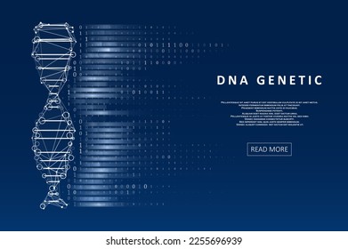 Big genomic data visualization. DNA test, genom map. Graphic concept for your design
