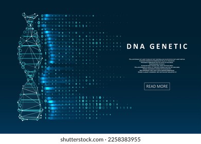 Big genomic data visualization. DNA test, genom map. Graphic concept for your design