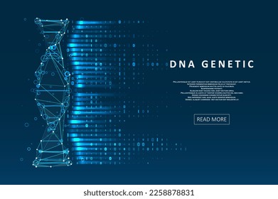 Gran visualización de datos genómicos. Prueba de ADN, mapa del genoma. Concepto gráfico para su diseño