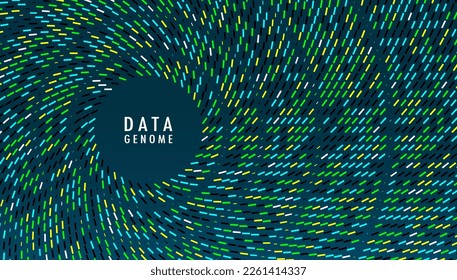 Big genomic data visualization. DNA test, genom map. Graphic concept for your design