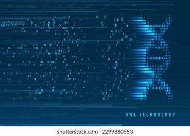 Big genomic data visualization. DNA test, genom map. Graphic concept for your design