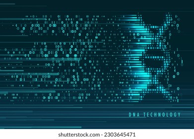 Big genomic data visualization. DNA test, genom map. Graphic concept for your design