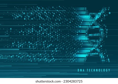 Big genomic data visualization. DNA test, genom map. Graphic concept for your design