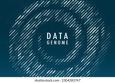 Big genomic data visualization. DNA test, genom map. Graphic concept for your design