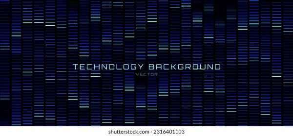 Big Genomic Data Visualization. DNA Test, Genom Map Analysis Visualization. Vector Illustration.