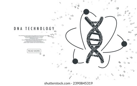 Visualisierung großer genomischer Daten. DNA-Test, Genom-Karte. Grafisches Konzept für Ihr Design