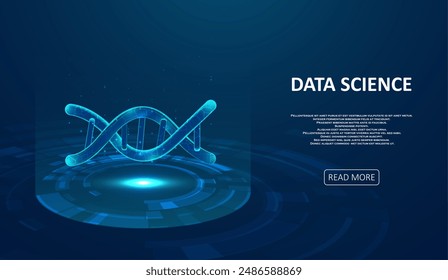 Big genomic data visualization. DNA test, genom map. Graphic concept for your design
