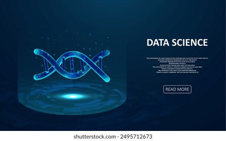 Big genomic data visualization. DNA test, genom map. Graphic concept for your design