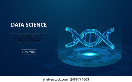 Big genomic data visualization. DNA test, genom map. Graphic concept for your design