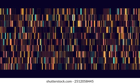 Grande visualização de dados genômicos. Teste de DNA. Mapa de Sequência do Genoma. Arquitetura cromossômica, Molecule Sequencing Chart. Ciência genética e conceito de tecnologia. Plano De Fundo De Ilustração De Vetor.