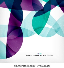 Big geometric shapes corporate business template. Flowing colorful round shapes, textured abstract background