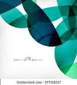 Big geometric shapes corporate business template. Flowing colorful round shapes, textured abstract background