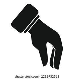 Big gesture icon simple vector. Finger hold. Pose sign