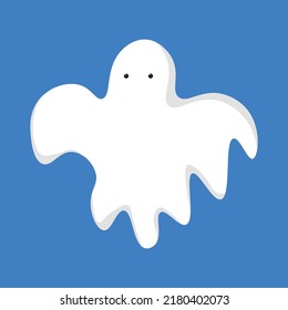 big ghost on a blue background