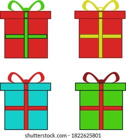 Gran caja de regalo, grupo feliz de personas con pila de concepto de ilustración actual, puede utilizarse para página de inicio, plantilla, web de interfaz de usuario, página de inicio, afiche, banner, volante. Regalos de Navidad
